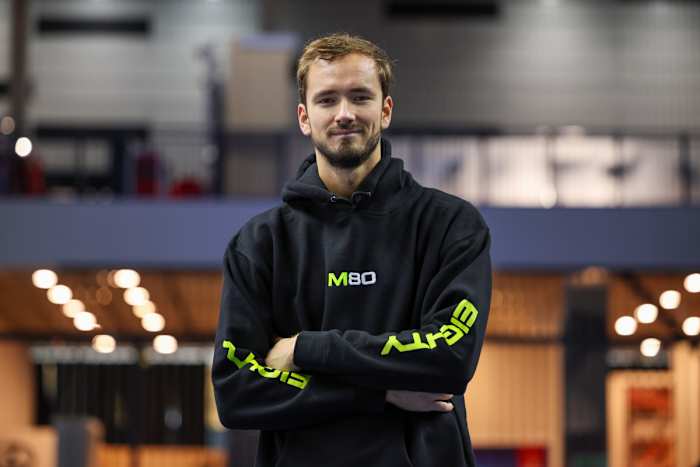 Daniil Medvedev in M80 hoodie